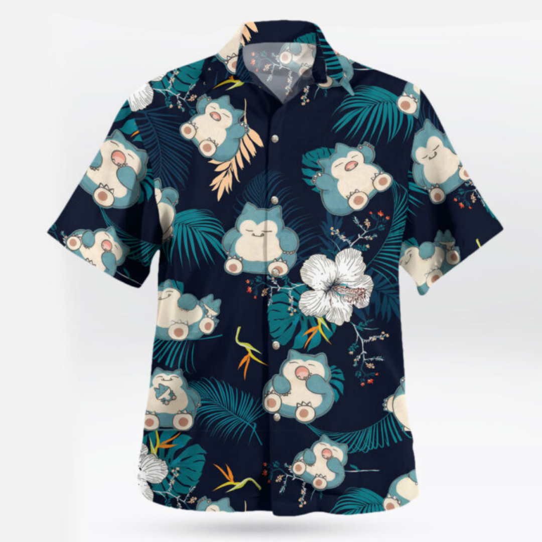 Summer Clothing For Japan - Snorlax Pokemon Hawaiian Shirt Tropical Anime