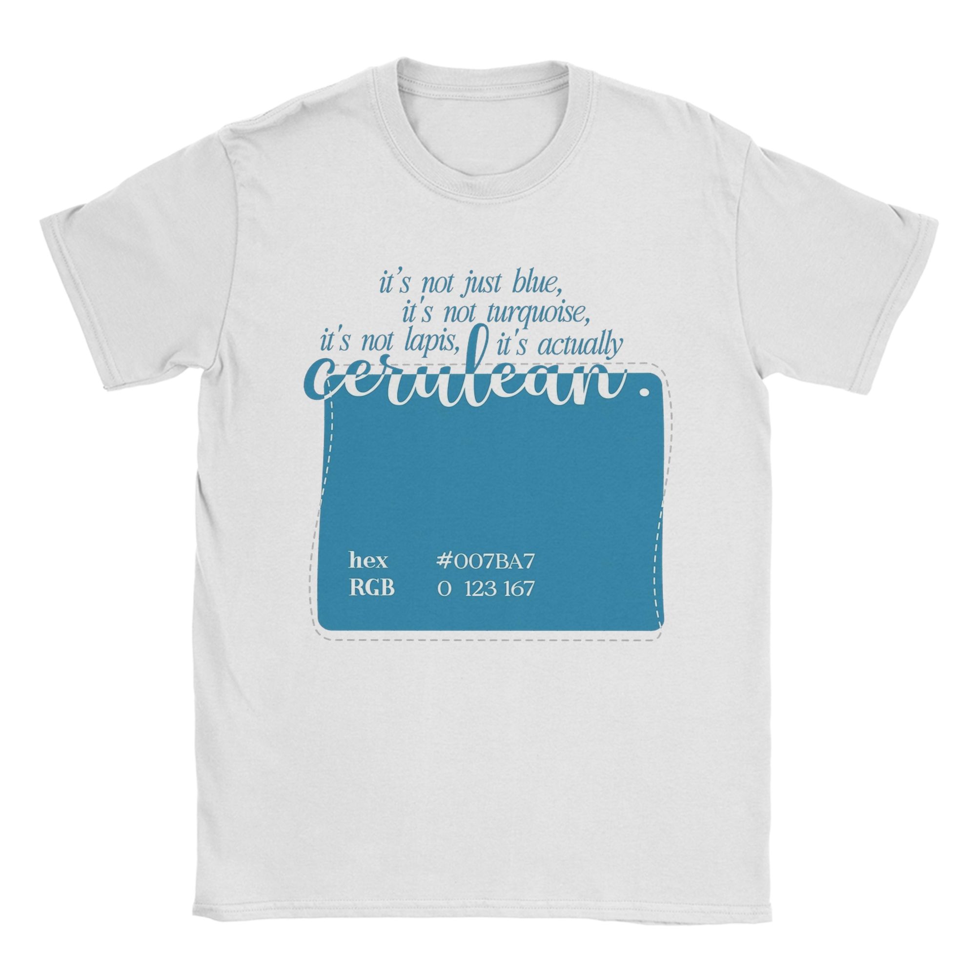 Summer Clothing Ideas - Cerulean Blue T Shirt Men's Pure