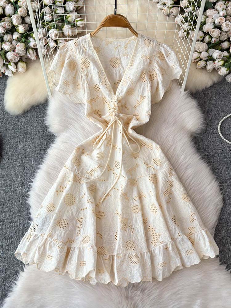 Beach Women's Lace embroidery  - Summer Clothing Drawing 리뷰 및 가격