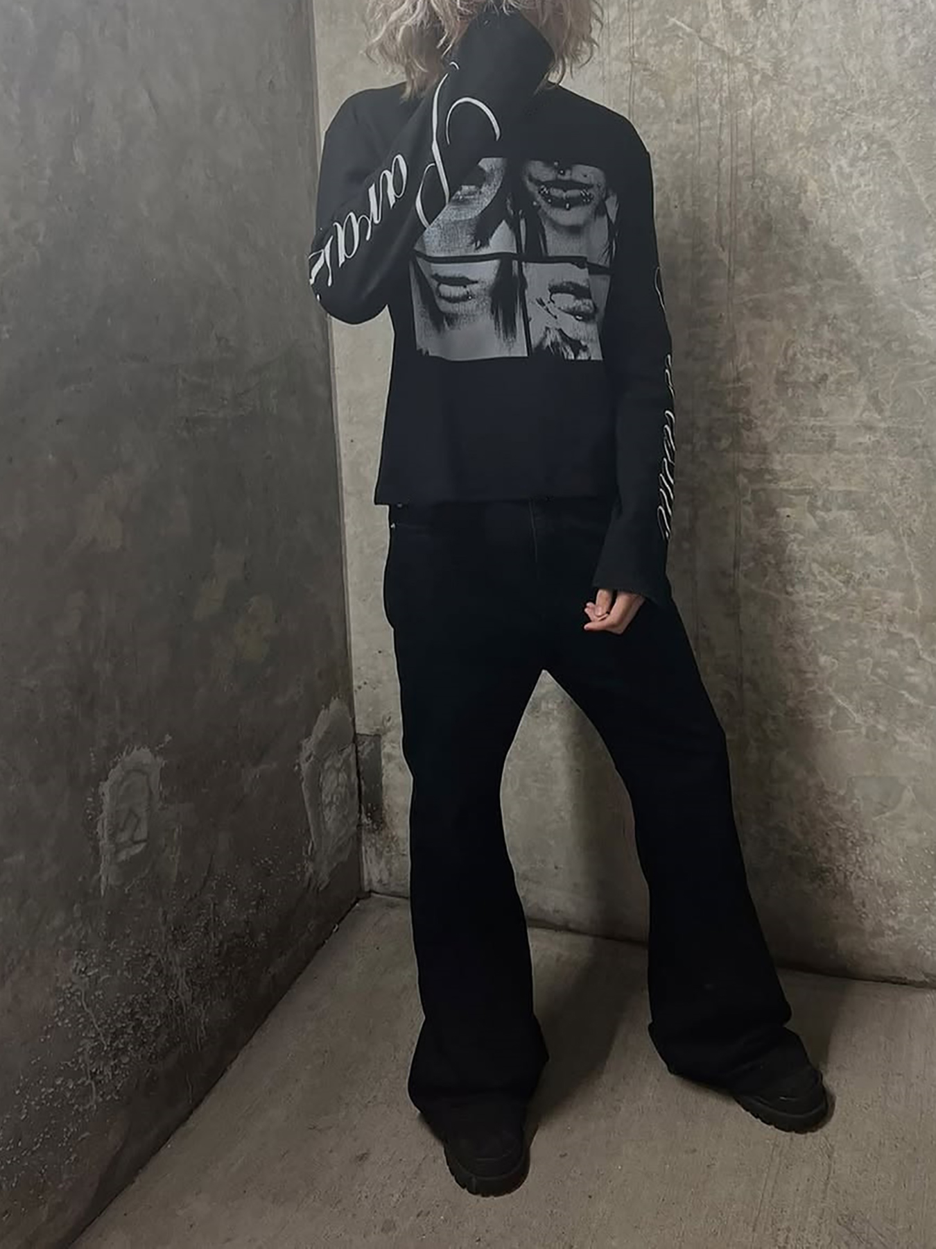 Dark style street punk unisex  - Summer Clothing Types 리뷰 및 가격