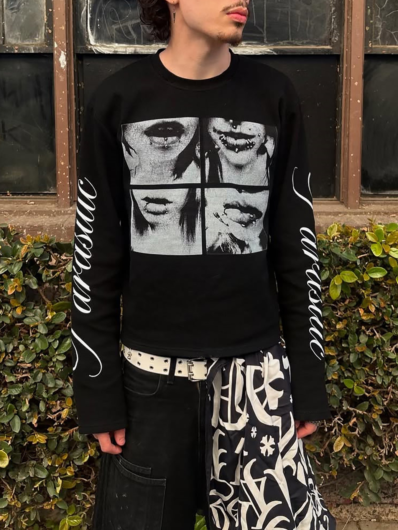 Dark style street punk unisex  - Summer Clothing Types 리뷰 및 가격