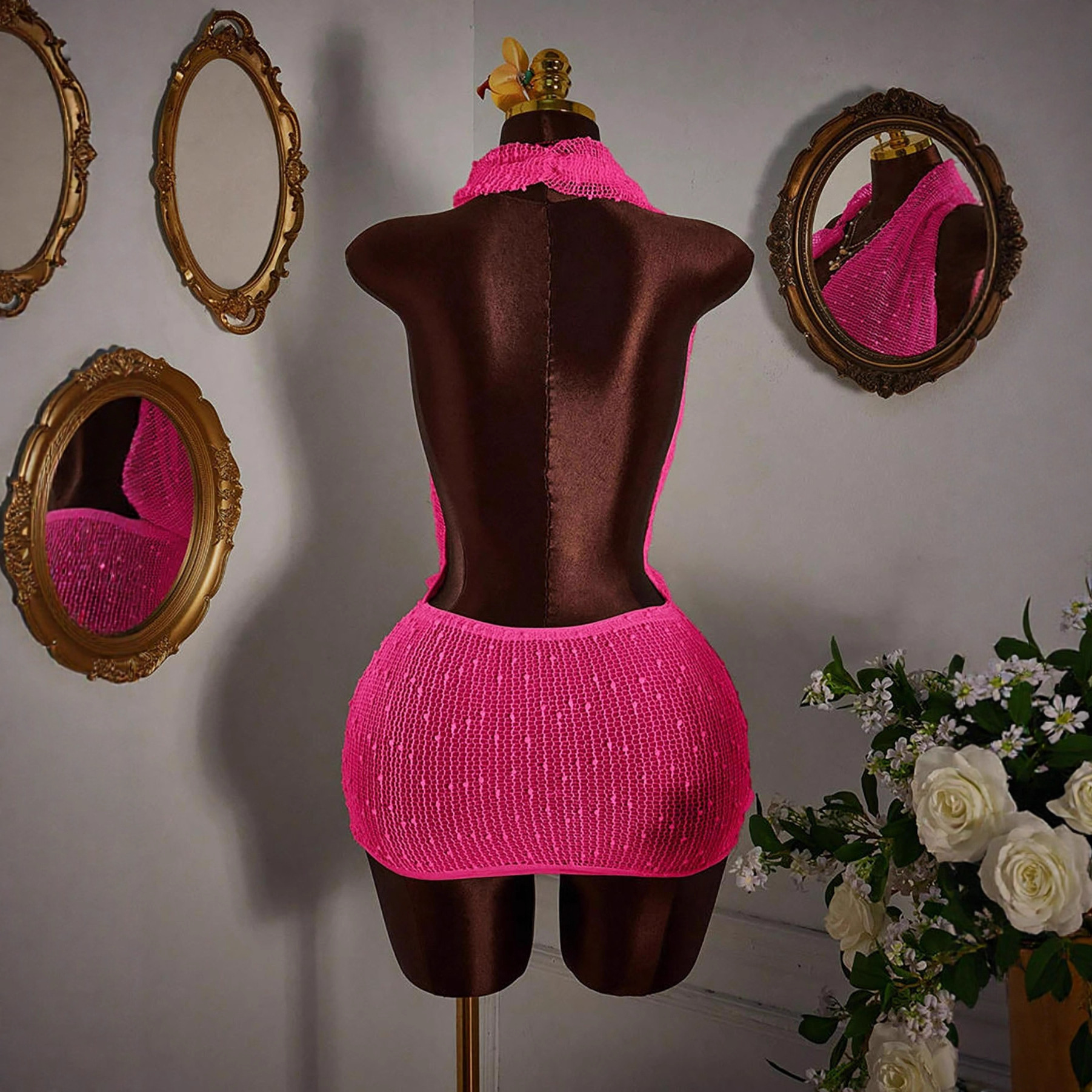 Knitted Bodycon Mini Dress Wom - Summer Clothing Drawing 리뷰 및 가격