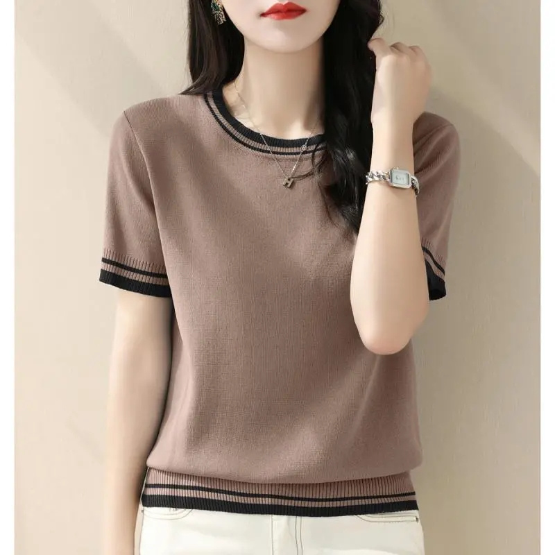 New Summer V-neck Knitted Swea - Summer Clothing Yarn 리뷰 및 가격