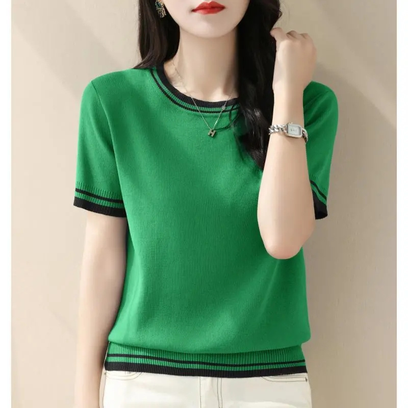 New Summer V-neck Knitted Swea - Summer Clothing Yarn 리뷰 및 가격