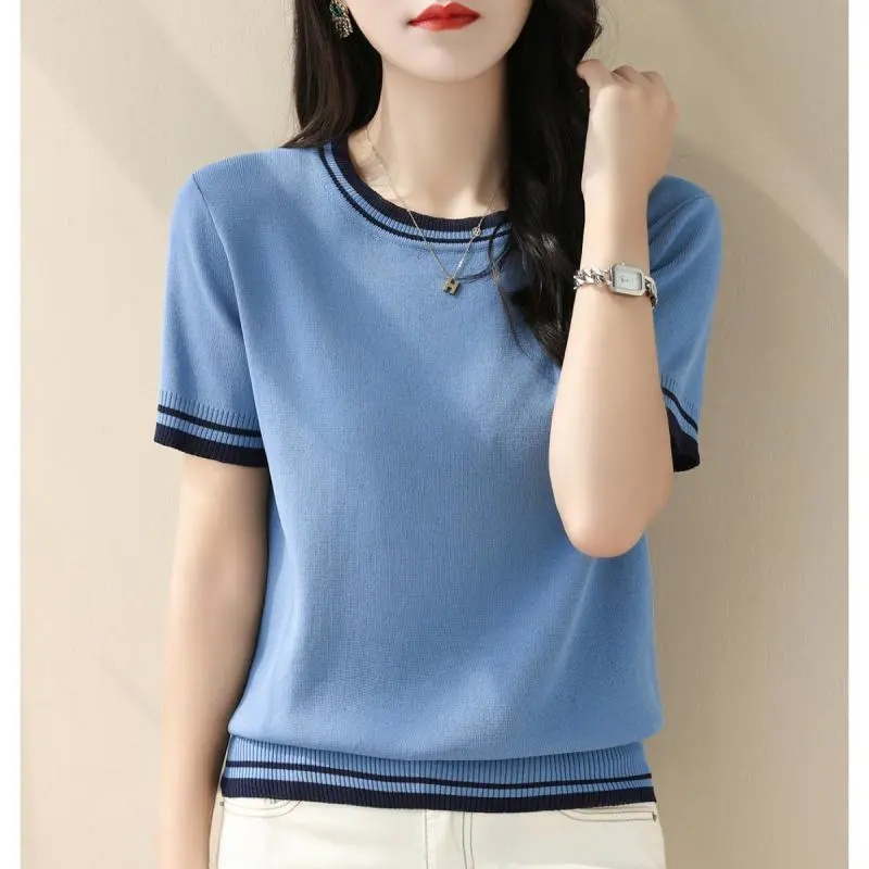 New Summer V-neck Knitted Swea - Summer Clothing Yarn 리뷰 및 가격