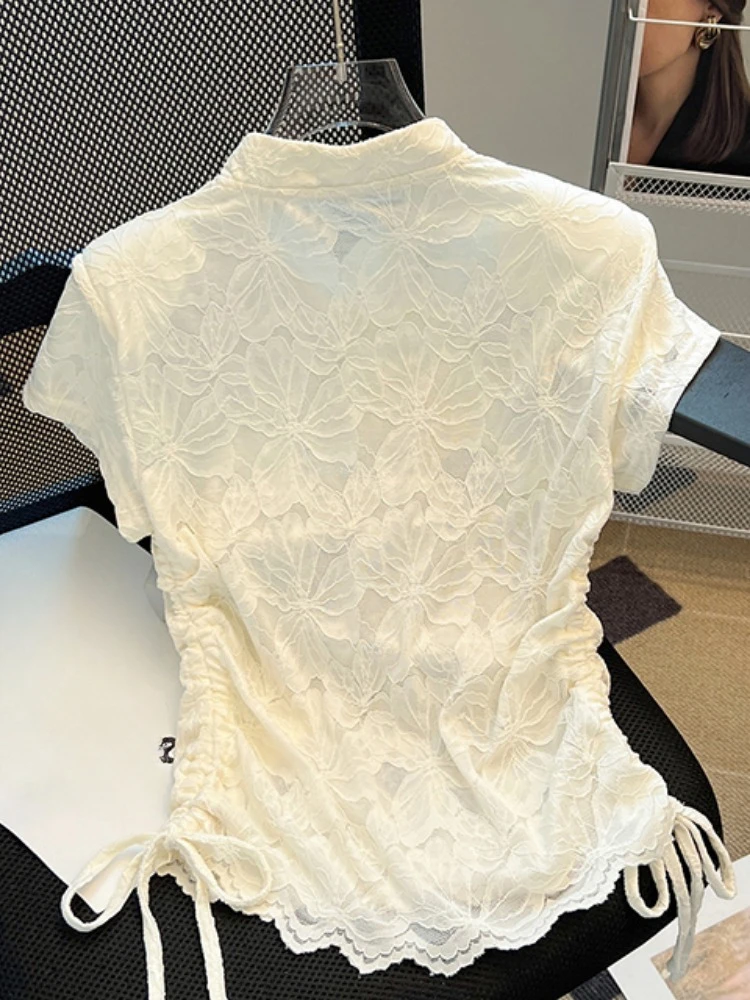 Chinese Styl Shirts Stand Neck - Summer Clothing Drawing 리뷰 및 가격