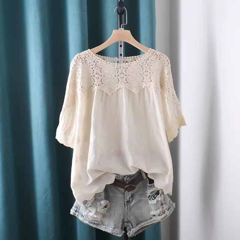 2026 Hollow Out Lace Patchwork - Summer Clothing For Japan 리뷰 및 가격