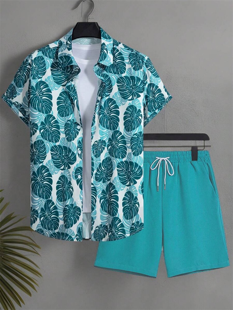 Men's Short-sleeved Shirt Set  - Summer Clothing Types 리뷰 및 가격