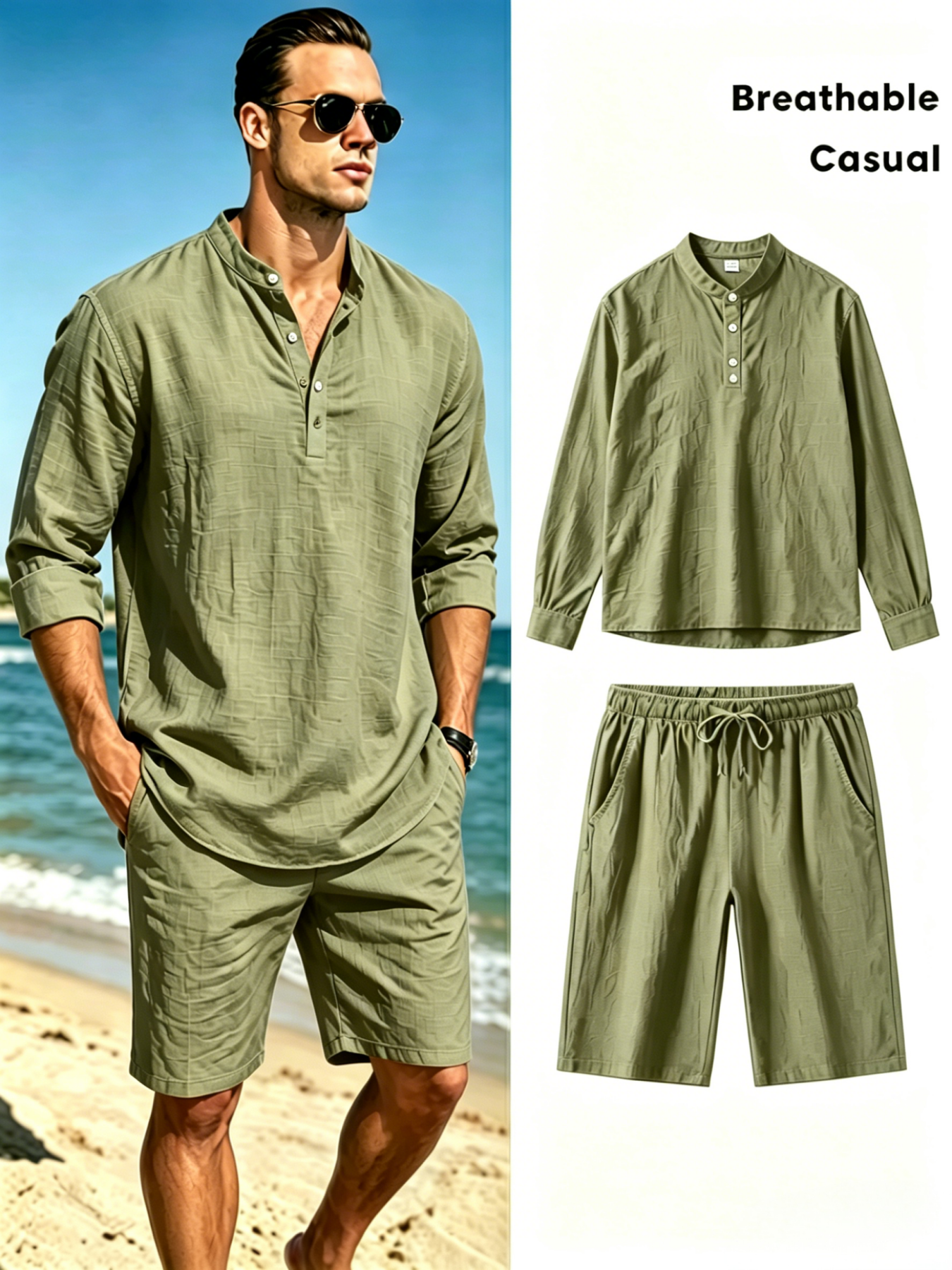 mens cotton linen henley shirt - Summer Clothing Types 리뷰 및 가격