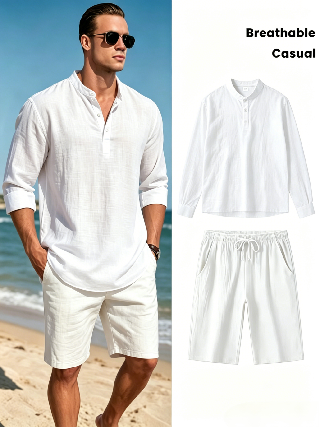 mens cotton linen henley shirt - Summer Clothing Types 리뷰 및 가격