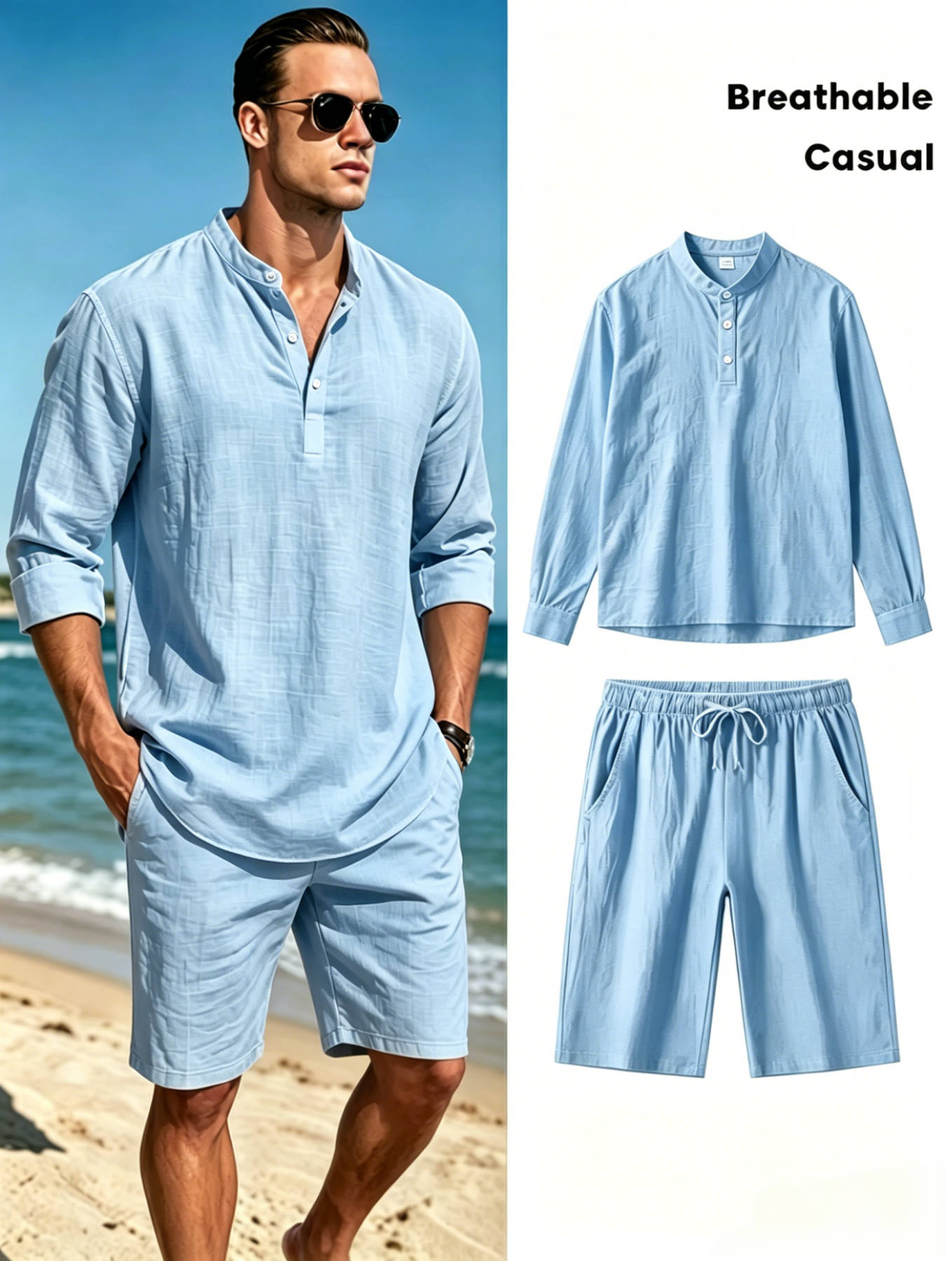 mens cotton linen henley shirt - Summer Clothing Types 리뷰 및 가격