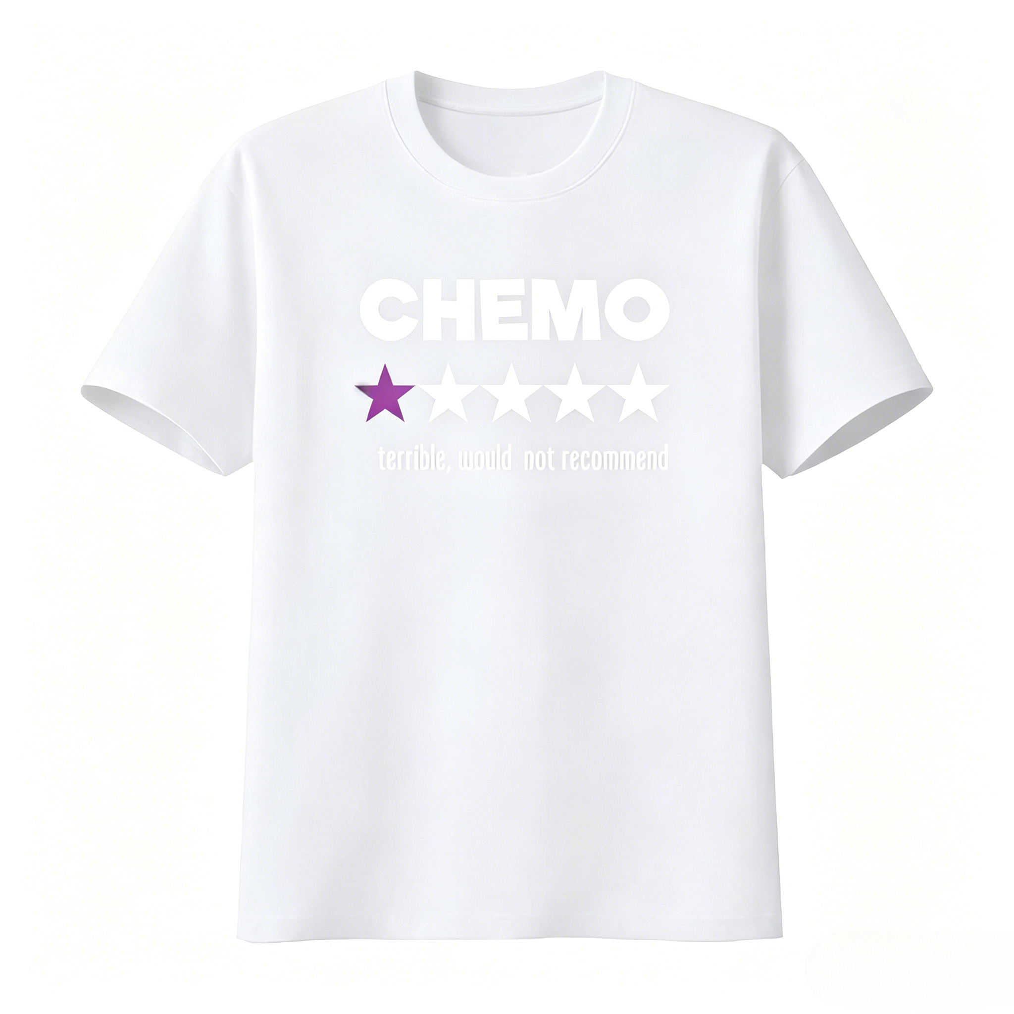 Funny Chemo T-Shirt with Star  - Summer Clothing Recommendations 리뷰 및 가격