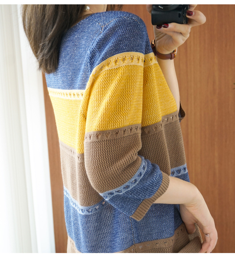 Women Sweater 3/4 Sleeve Korea - Summer Clothing Yarn 리뷰 및 가격