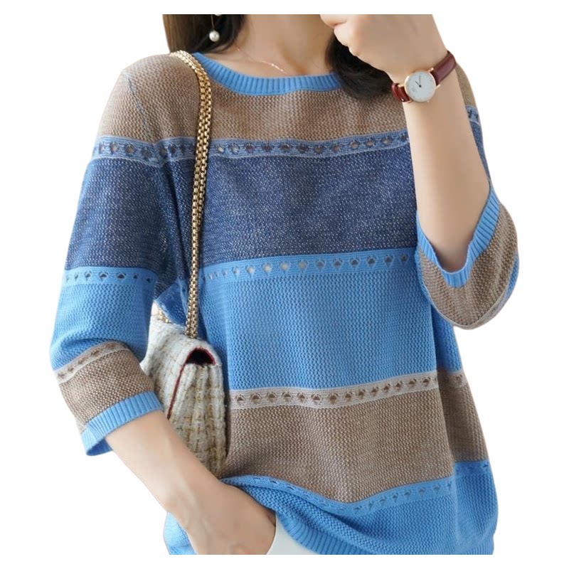 Women Sweater 3/4 Sleeve Korea - Summer Clothing Yarn 리뷰 및 가격
