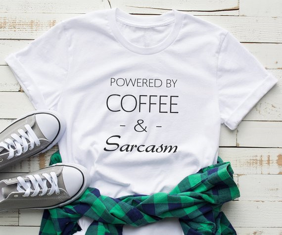 Sugarbaby Coffee and sarcasm s - Summer Clothing Quotes 리뷰 및 가격