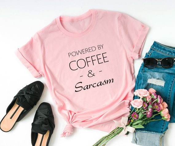Sugarbaby Coffee and sarcasm s - Summer Clothing Quotes 리뷰 및 가격