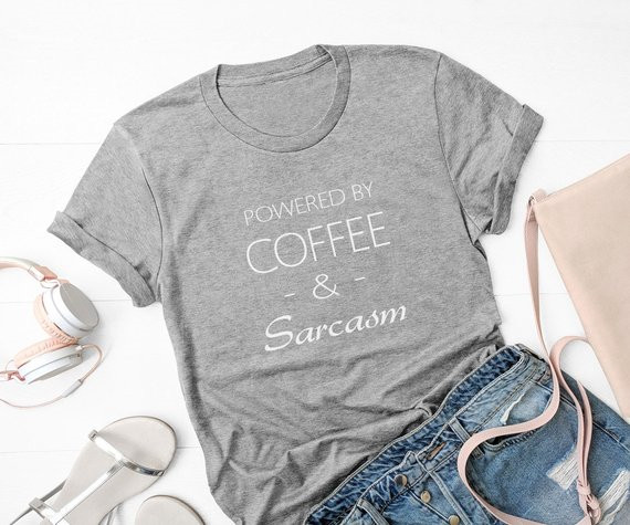 Sugarbaby Coffee and sarcasm s - Summer Clothing Quotes 리뷰 및 가격