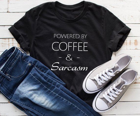 Sugarbaby Coffee and sarcasm s - Summer Clothing Quotes 리뷰 및 가격