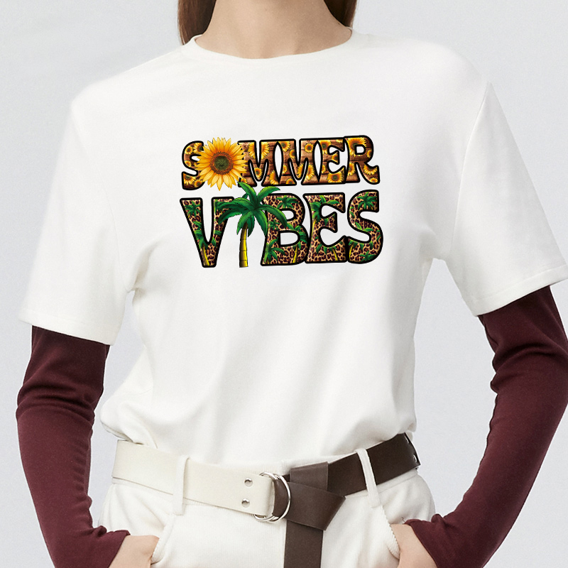 Summer Vibes Iron On Patches H - Summer Clothing Pictures 리뷰 및 가격