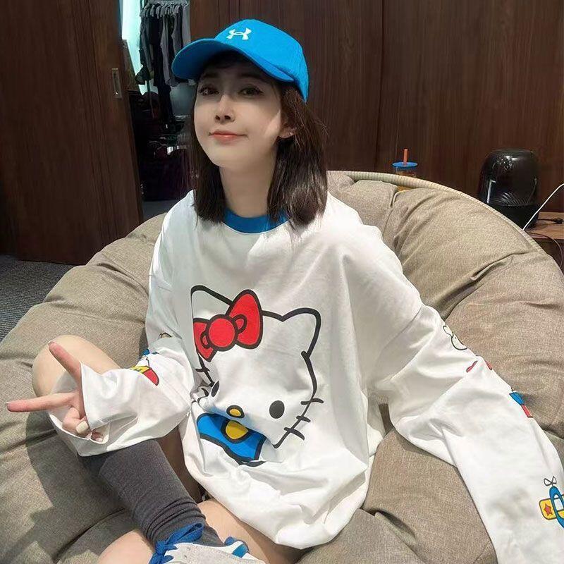 Long-Sleeved Hello Kitty Summe - Summer Clothing Styles For Women 리뷰 및 가격