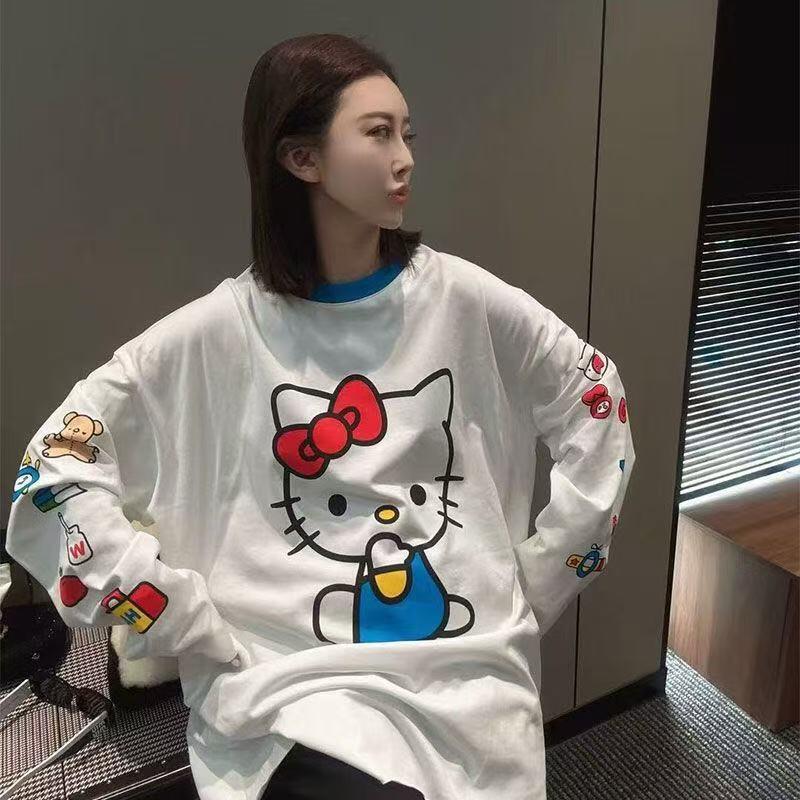 Long-Sleeved Hello Kitty Summe - Summer Clothing Styles For Women 리뷰 및 가격