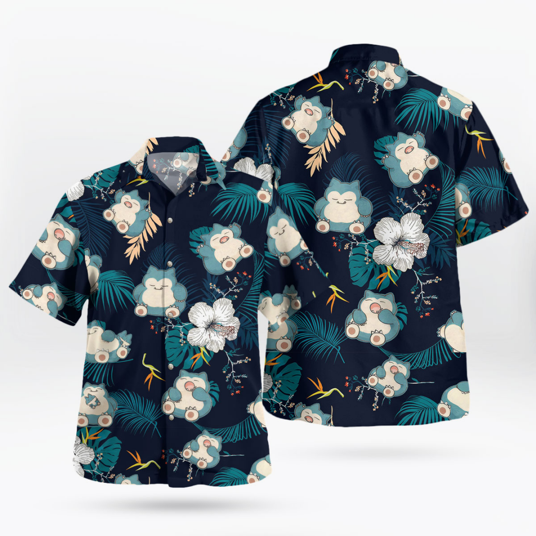 Snorlax Pokemon Hawaiian Shirt - Summer Clothing For Japan 리뷰 및 가격