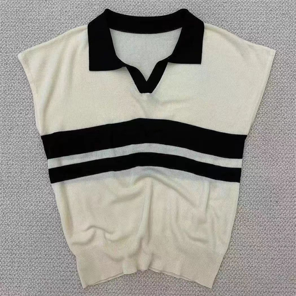Polo Neck Solid Short Sleeve K - Summer Clothing Yarn 리뷰 및 가격