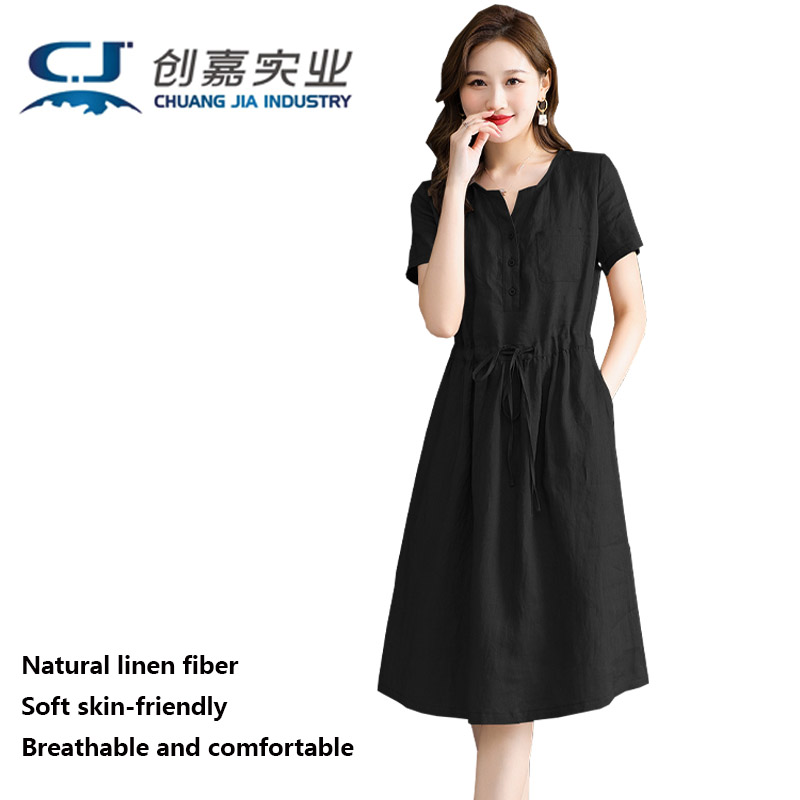 Pure Linen Women's Short-sleev - Summer Clothing Drawing 리뷰 및 가격