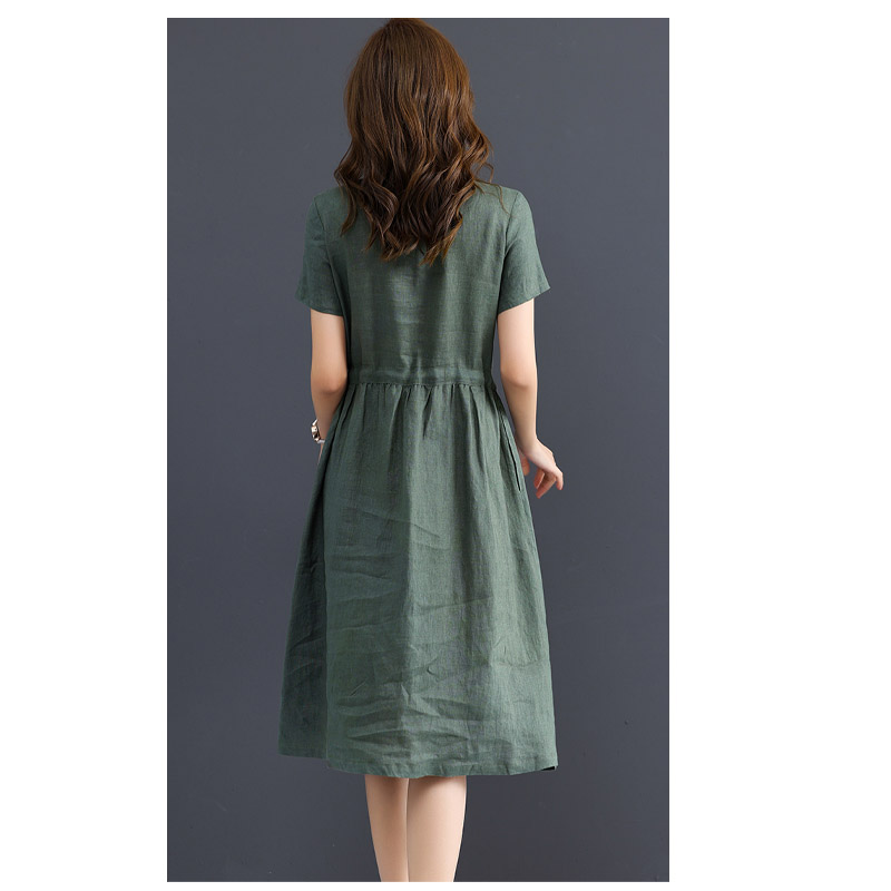Pure Linen Women's Short-sleev - Summer Clothing Drawing 리뷰 및 가격