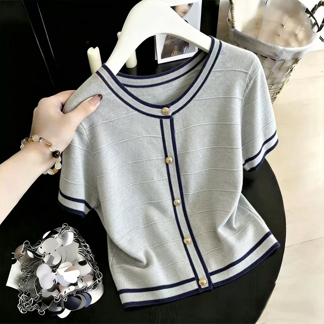 Women Clothing Short Sleeve Kn - Summer Clothing Yarn 리뷰 및 가격