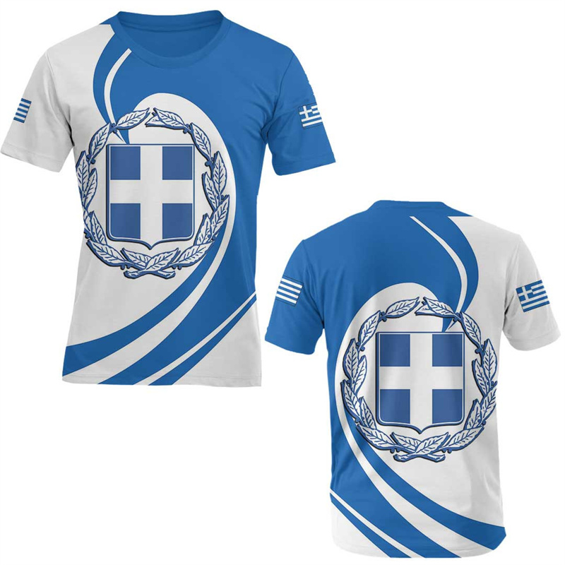 Greece Flag Map 3d Printed T S - Summer Clothing For Greece 리뷰 및 가격