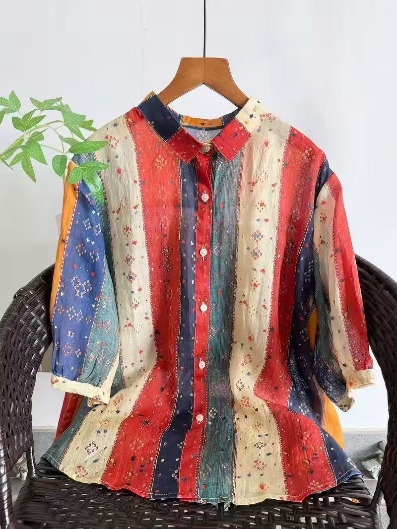 Bohemian 100% Ramie Shirts and - Summer Clothing For Japan 리뷰 및 가격
