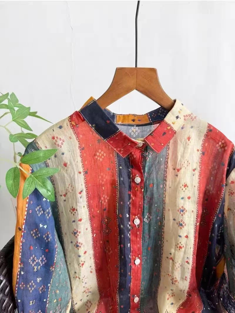 Bohemian 100% Ramie Shirts and - Summer Clothing For Japan 리뷰 및 가격