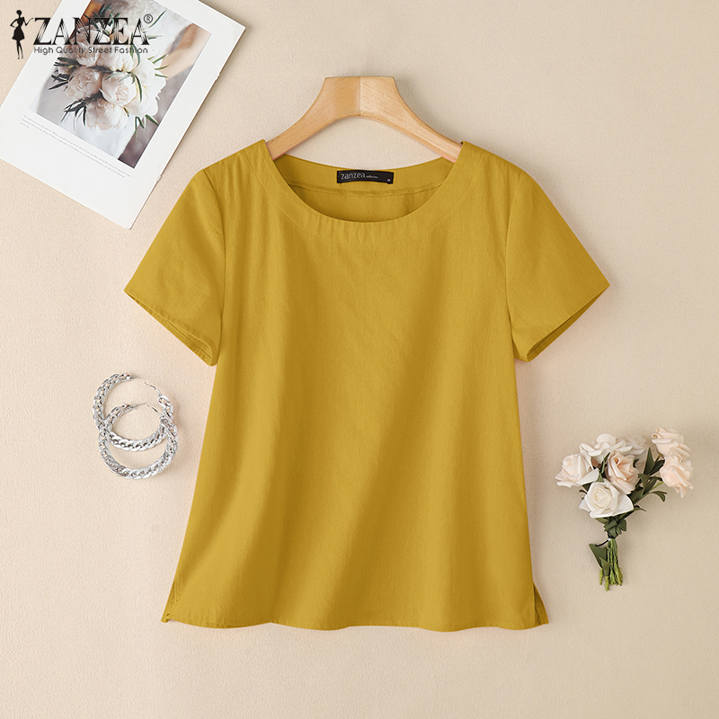 ZANZEA Summer Casual Cotton Bl - Summer Clothing Wear 리뷰 및 가격
