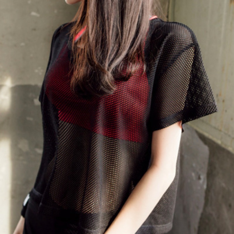 Hollow Out T-shirts for Women  - Summer Clothing Young Women 리뷰 및 가격
