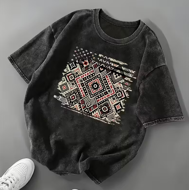 Drawing Theme Printed T-shirt  - Summer Clothing Drawing 리뷰 및 가격