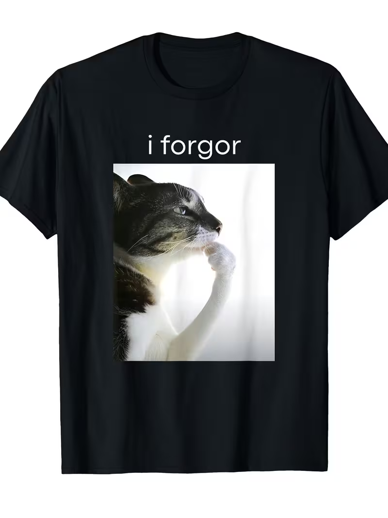 I Forgot The Cat Meme Picture  - Summer Clothing Pictures 리뷰 및 가격