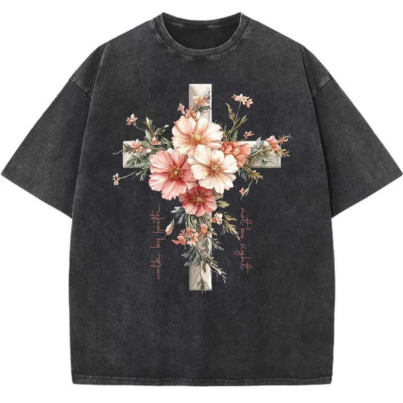 Floral Christian Shirts Jesus  - Summer Clothing Quotes 리뷰 및 가격