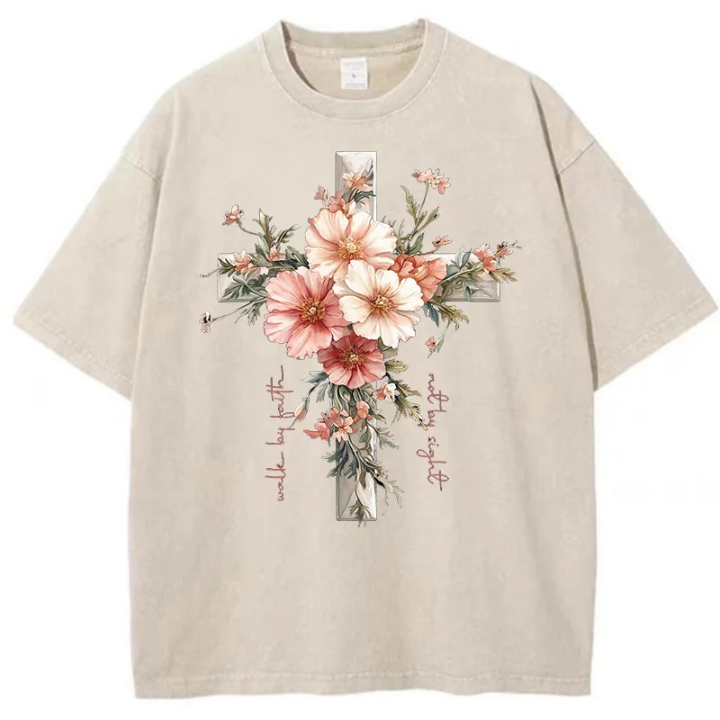 Floral Christian Shirts Jesus  - Summer Clothing Quotes 리뷰 및 가격