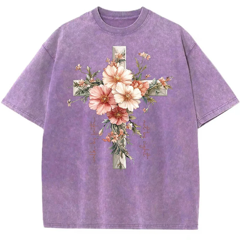 Floral Christian Shirts Jesus  - Summer Clothing Quotes 리뷰 및 가격