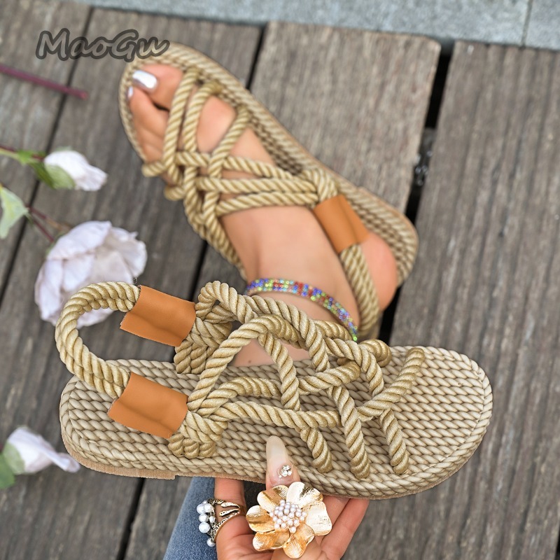 Women's Braided Rope Flat Sand - Espadrille Sandal Women 리뷰 및 가격