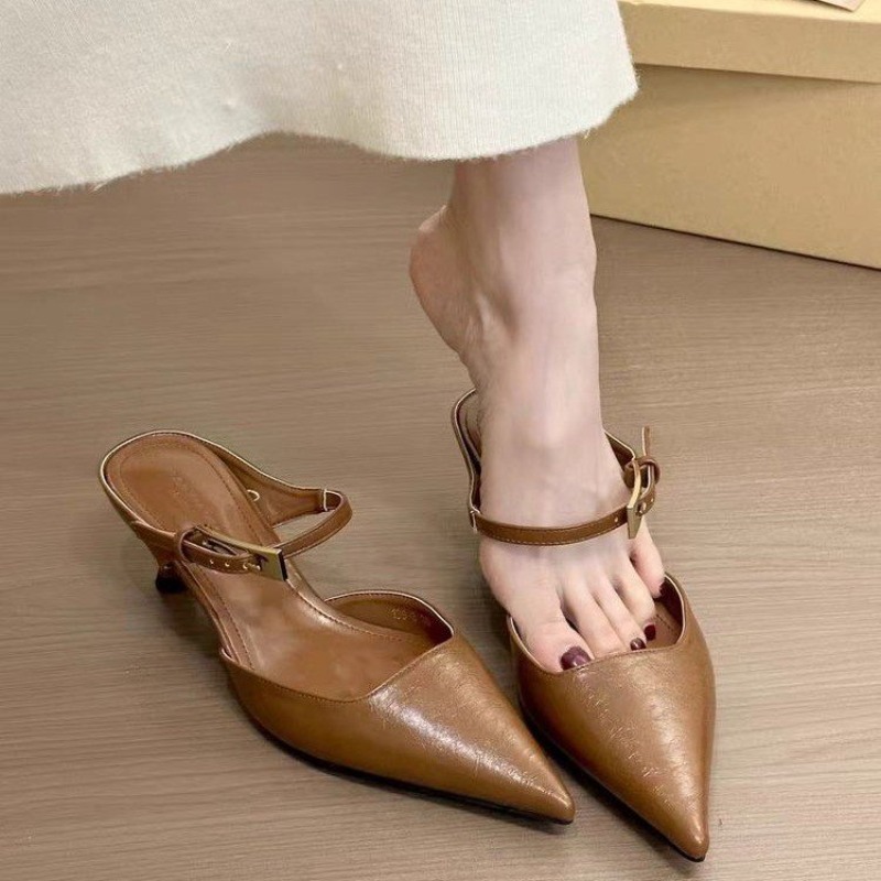 Women Pointed Toe Slippers Mid - Summer Clothing Brands 리뷰 및 가격