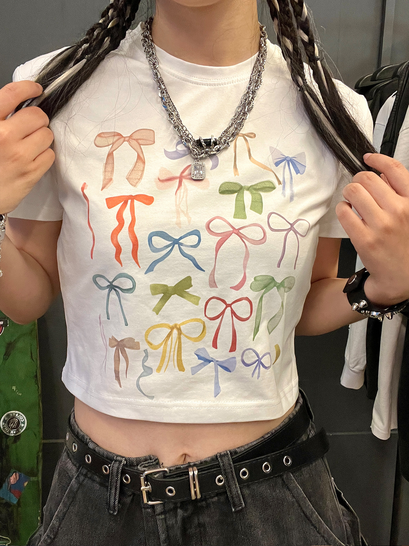 Hot  Knot Crop Top Y2K Half Sl - Summer Clothing Recommendations 리뷰 및 가격