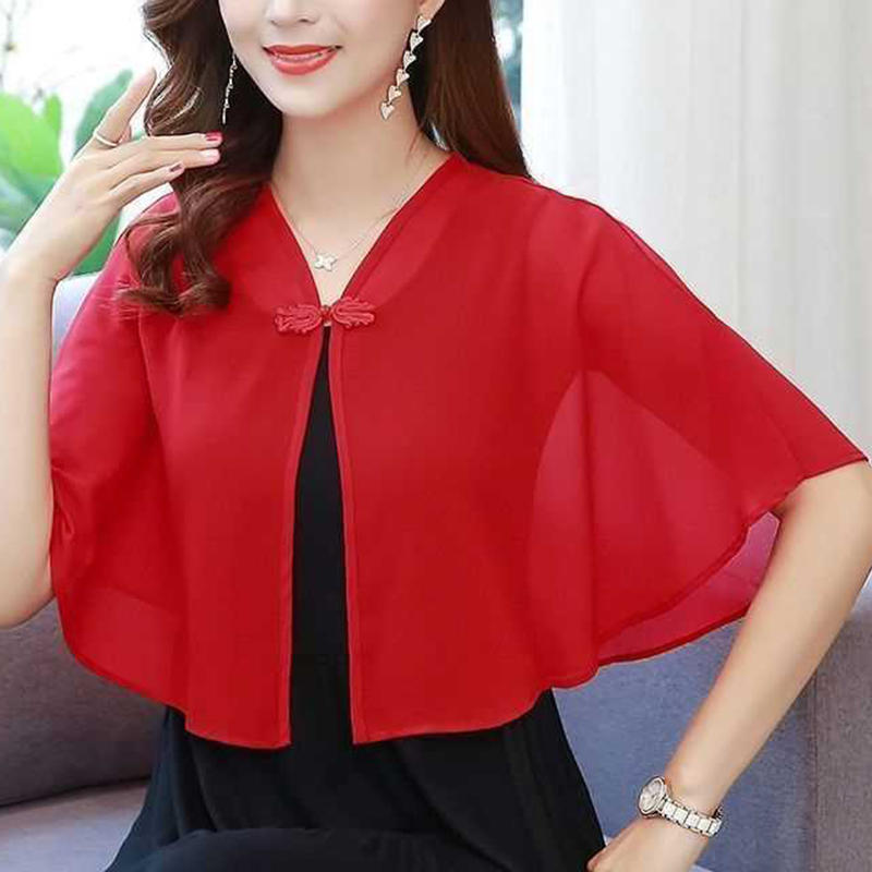 Spring Chiffon Short Outer Wea - Summer Clothing Wear 리뷰 및 가격