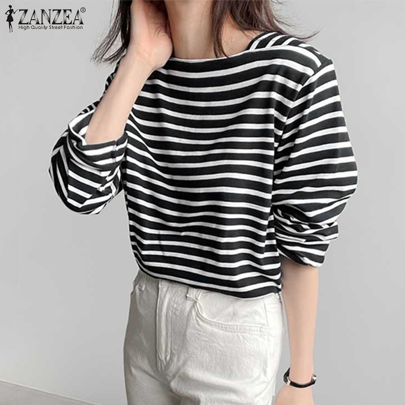 ZANZEA Woman Casual Striped Bl - Summer Clothing Wear 리뷰 및 가격