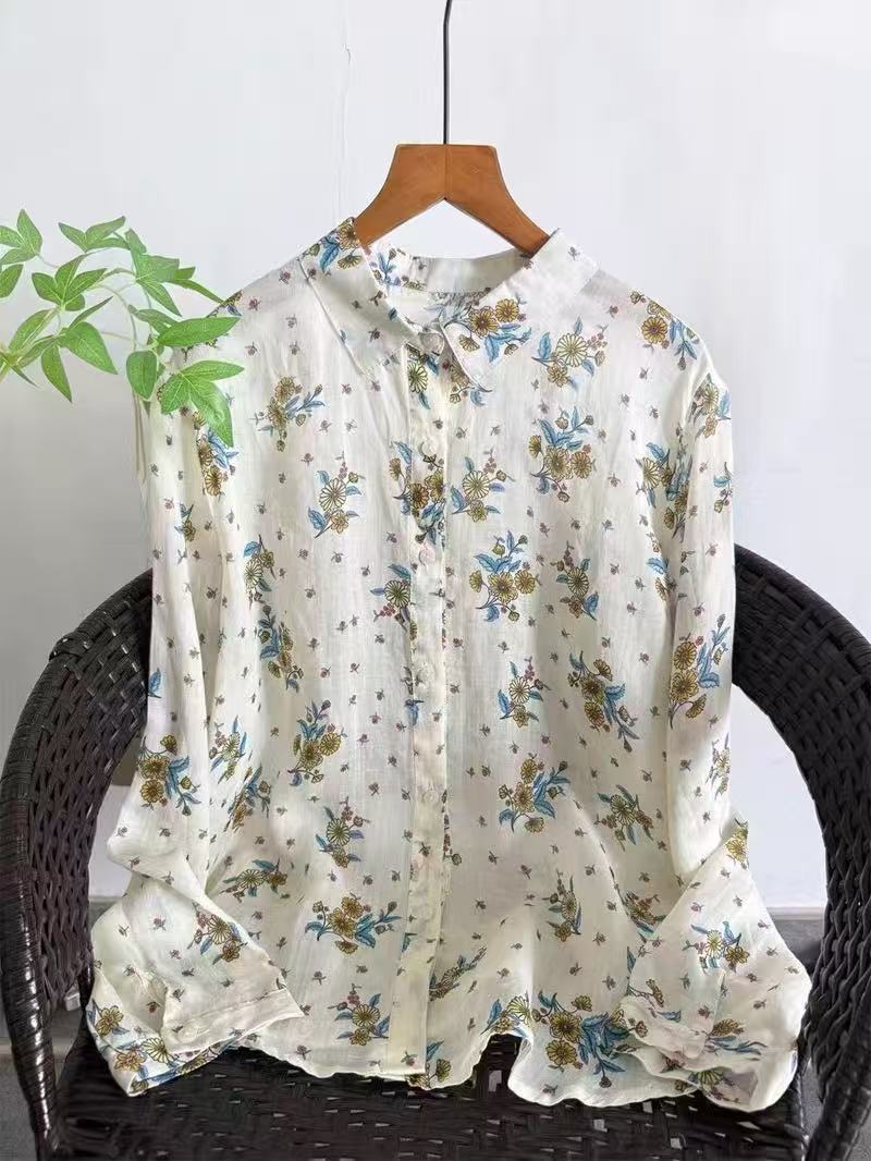 100% Ramie linen shirts and bl - Summer Clothing For Japan 리뷰 및 가격