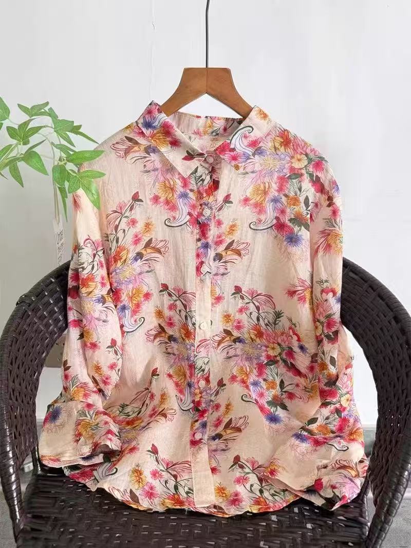 100% Ramie linen shirts and bl - Summer Clothing For Japan 리뷰 및 가격