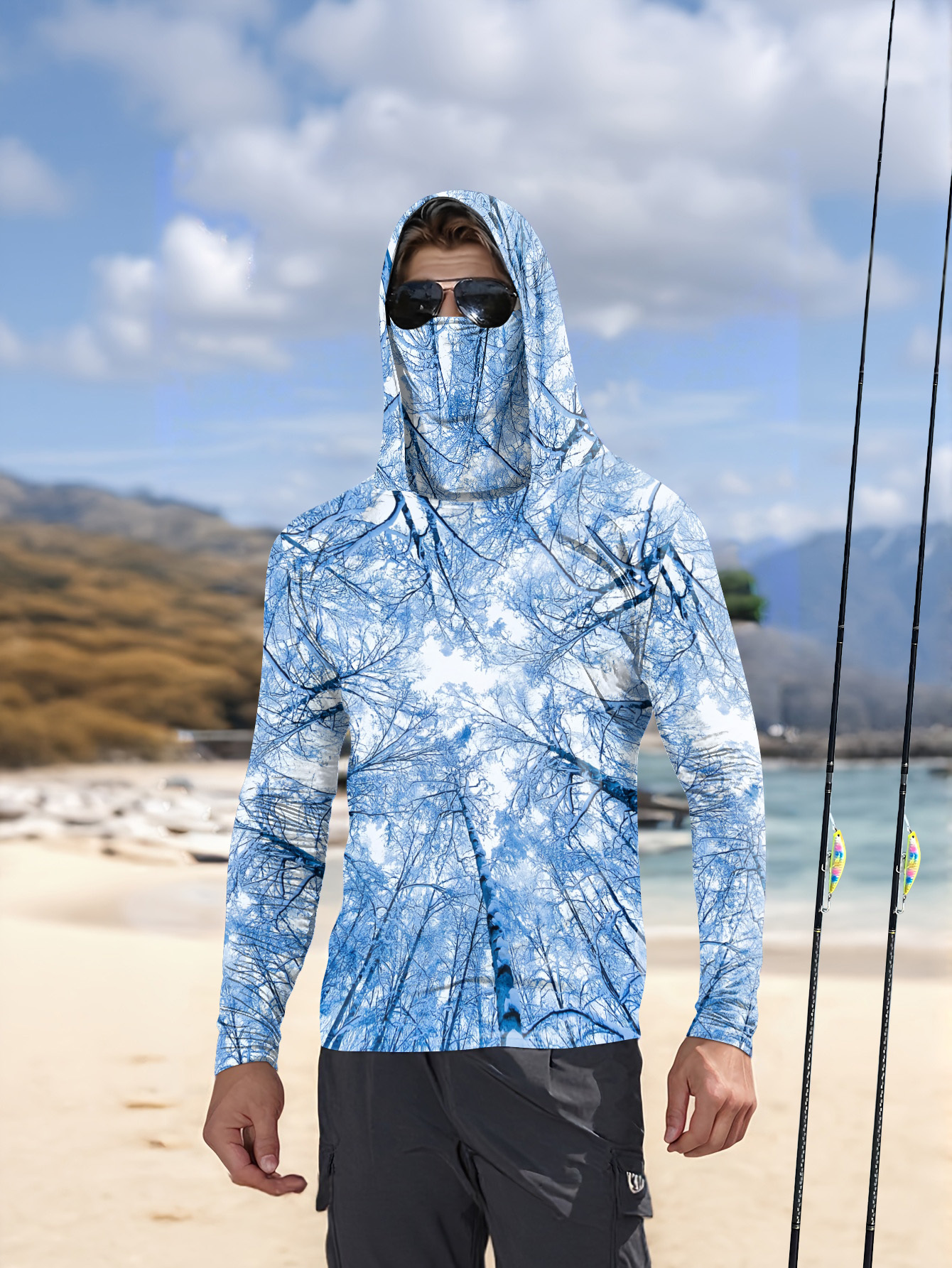 Fishing hooded sweatshirt men' - Summer Clothing Types 리뷰 및 가격
