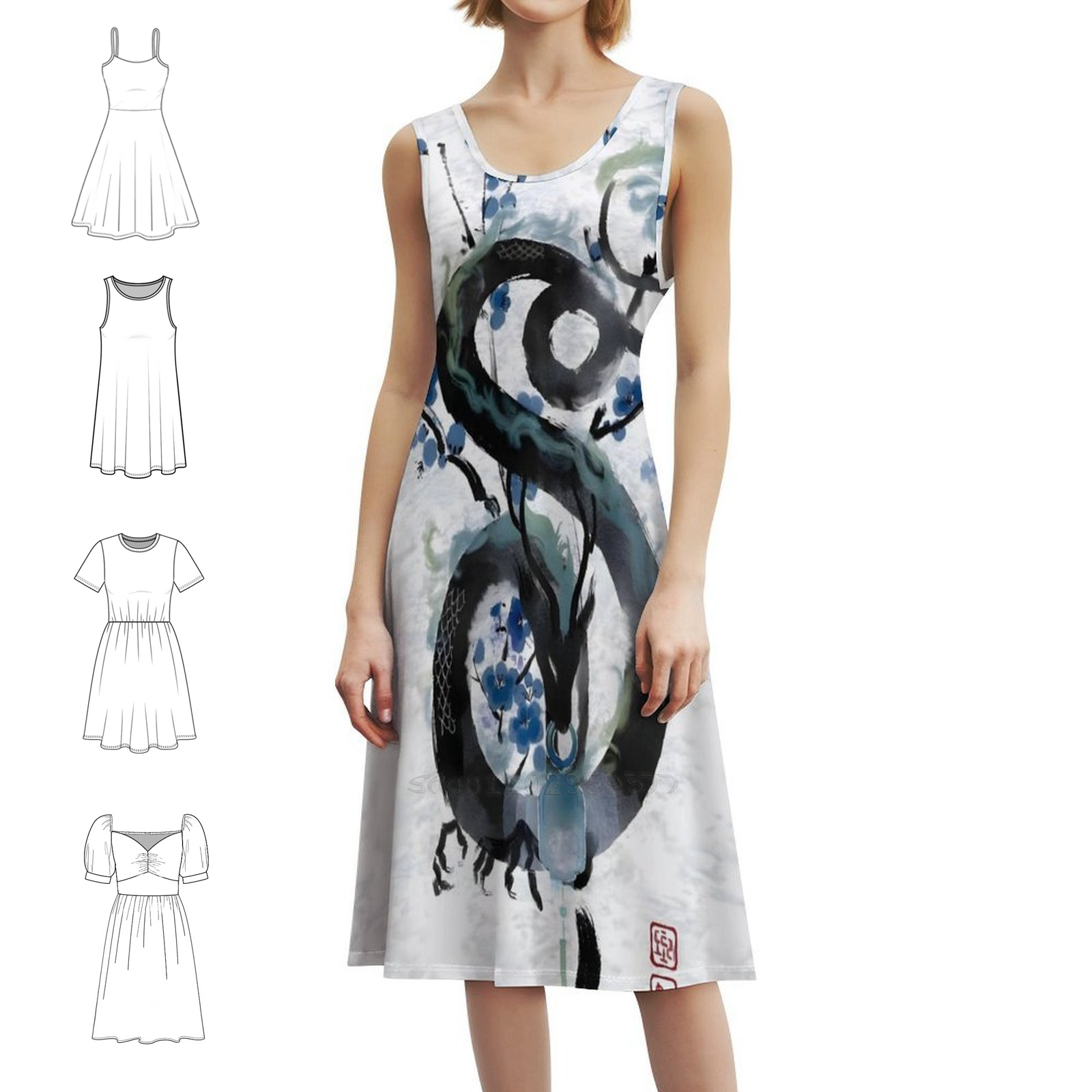 Japanese Blue Night Dragon Ink - Summer Clothing For Japan 리뷰 및 가격