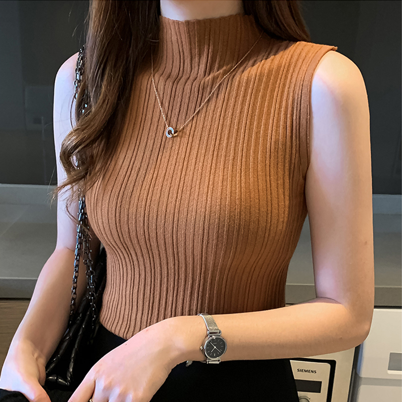 Solid Slim Thin Sleeveless Kni - Summer Clothing Yarn 리뷰 및 가격